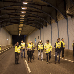 Bezoek aan Westerscheldetunnel tijdens onderhoud